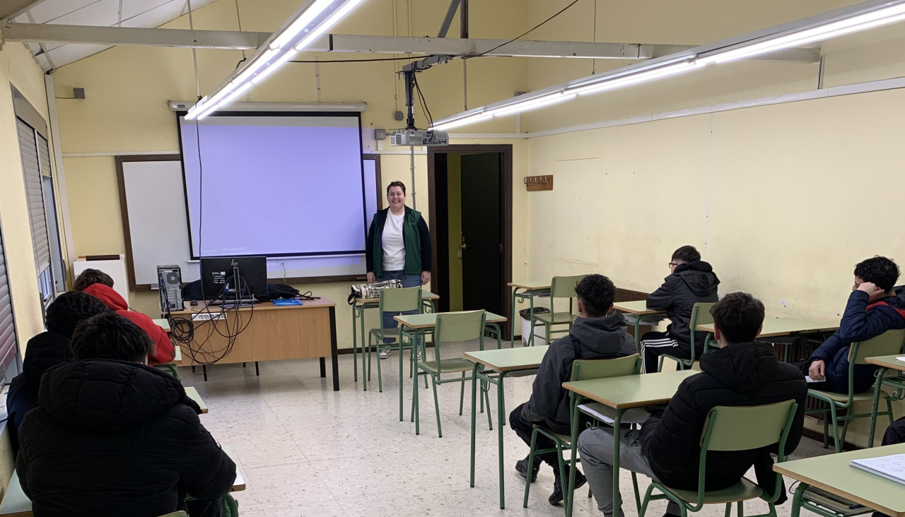 Una de las sesiones en los centros educativos del programa Odisea de Vieiro