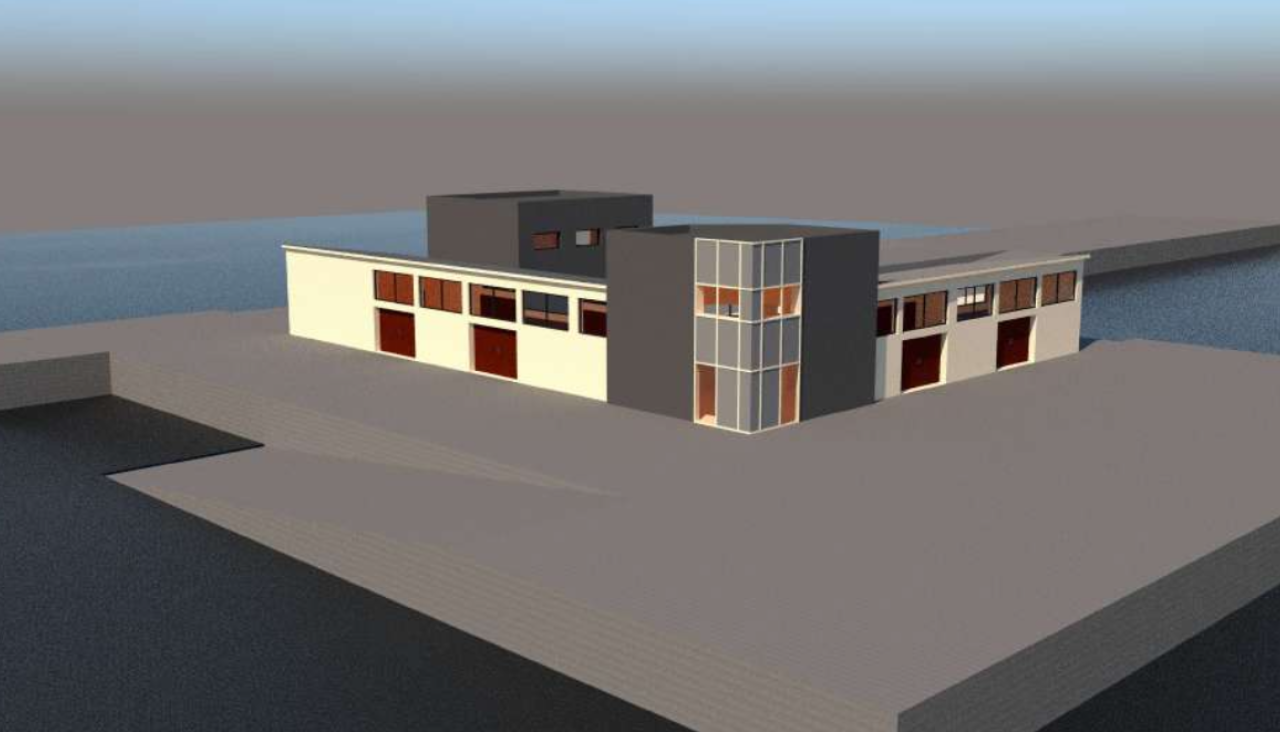 Representación de cómo quedará el edificio de la antigua lonja tras las obras