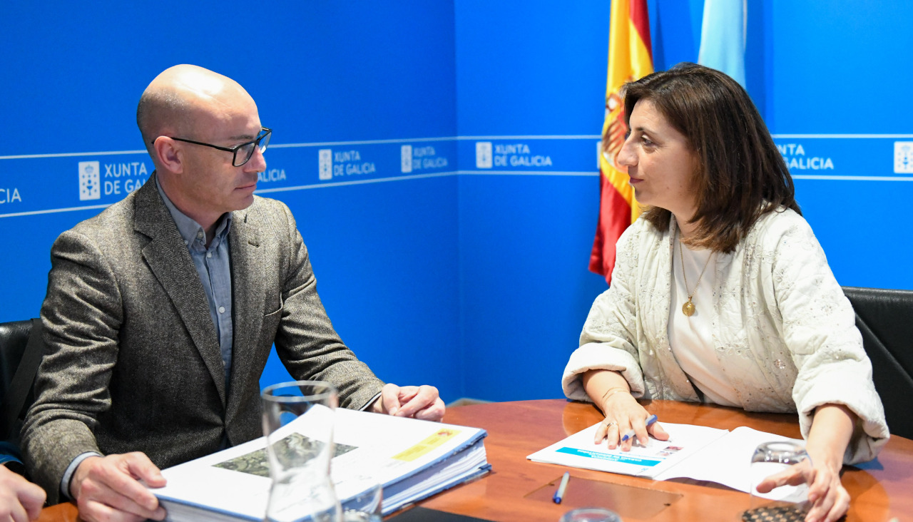 Muíño y Vázquez, en la reunión que mantuvieron en Santiago