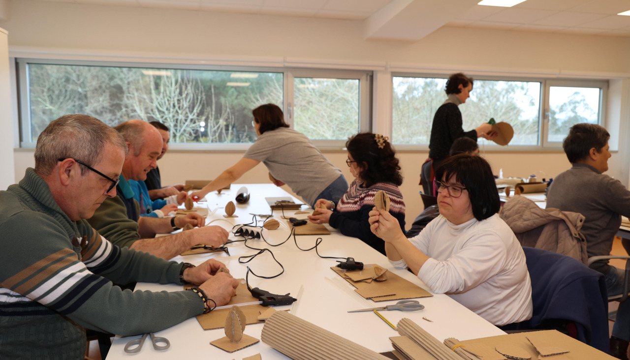 Los usuarios de Aspaber en un taller
