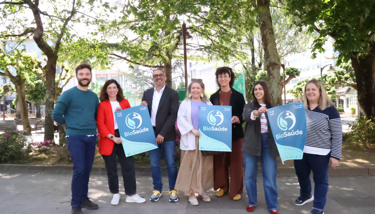 Presentación de la feria Biosaúde, ayer, en Carballo