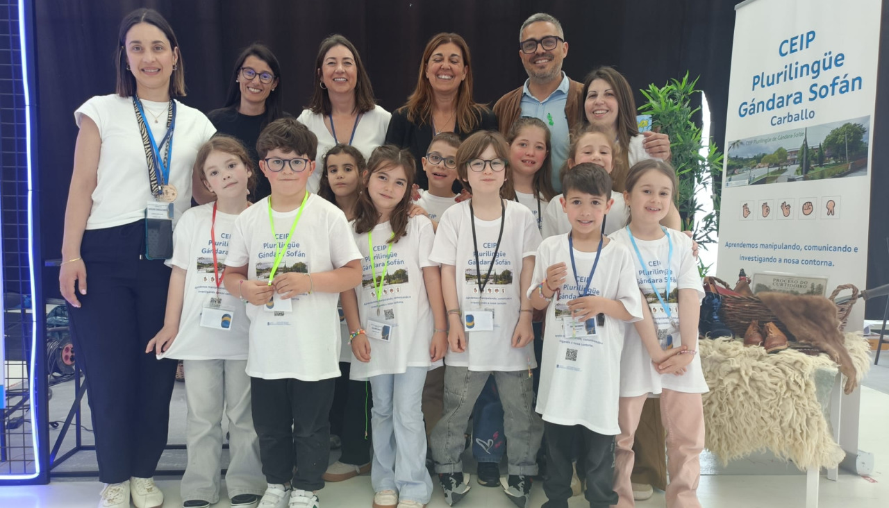 Alumnos del CEIP Gándara Sofán en Expocoruña