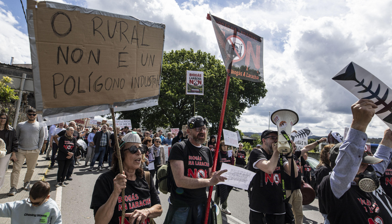 La manifestación contra la planta de biogás del sábado