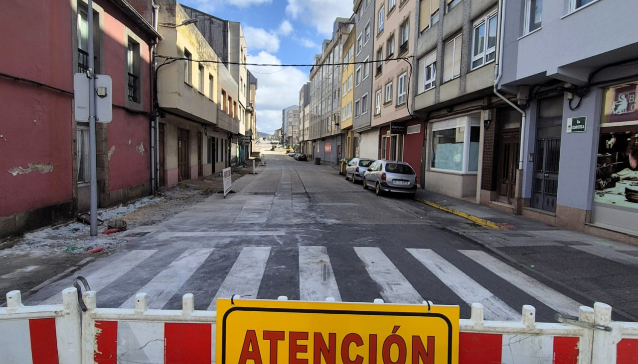 La rúa Compostela quedó cortada el pasado martes