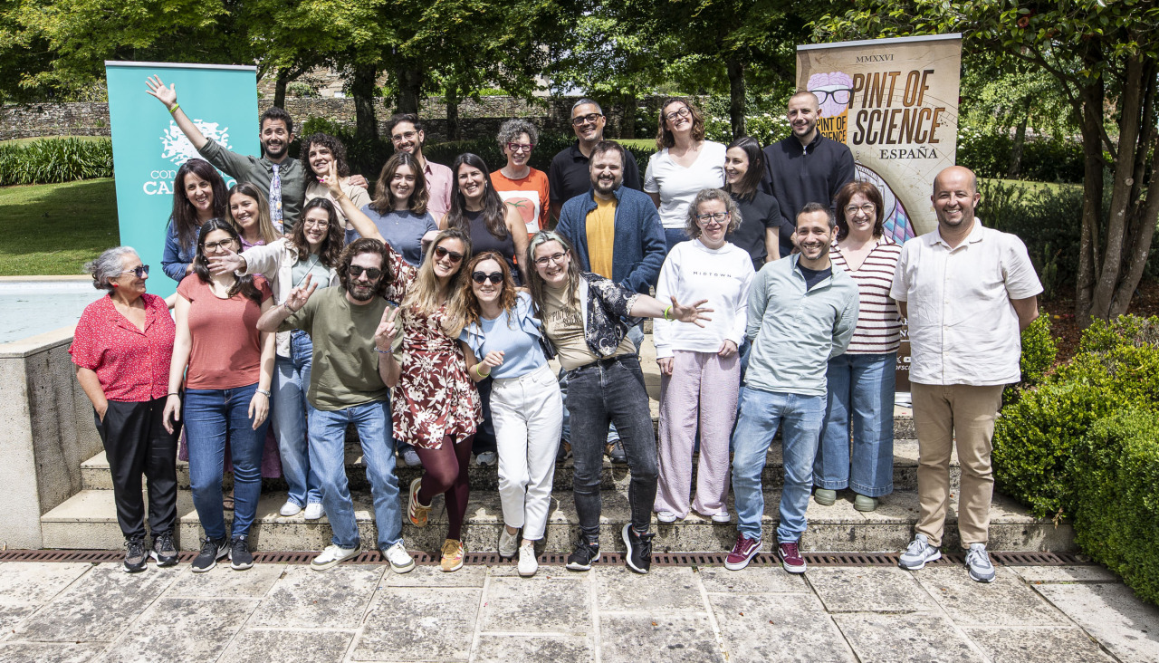Participantes en el Encuentro Pintero que se está celebrando este fin de semana en Carballo