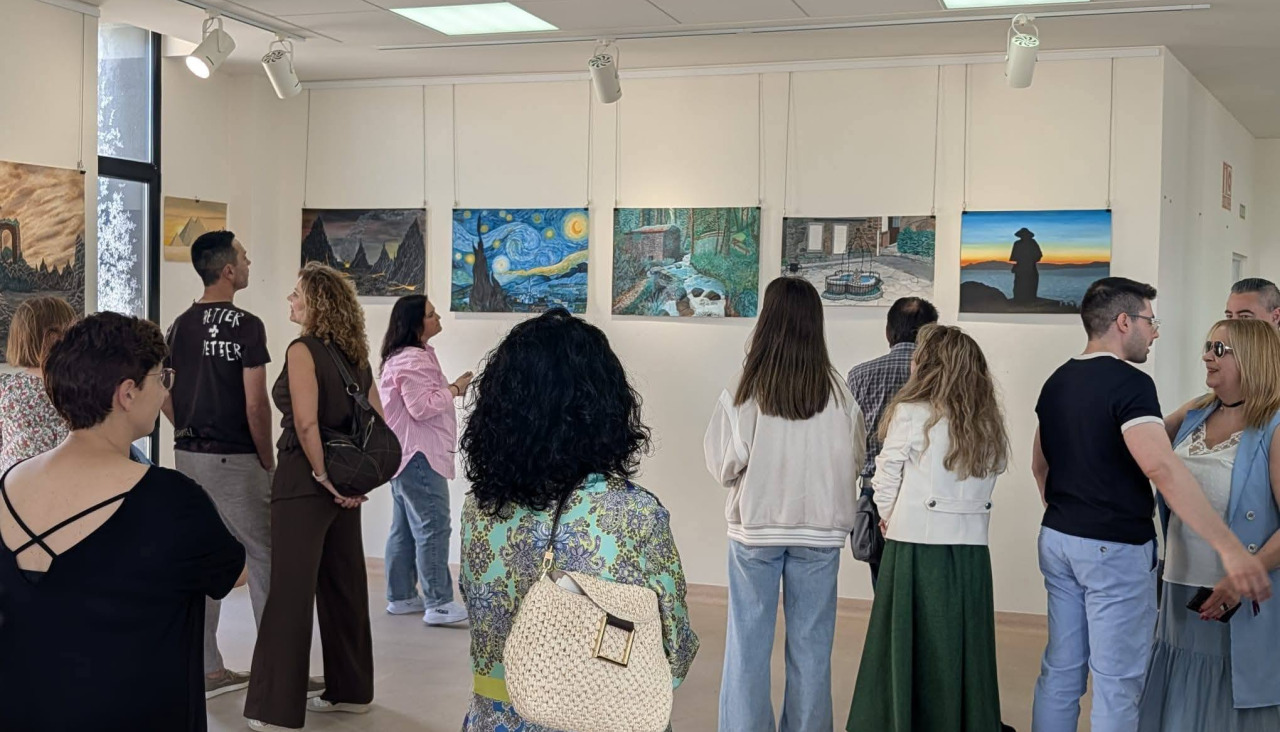 Inauguración de la exposición de Fernando Lado en Cee