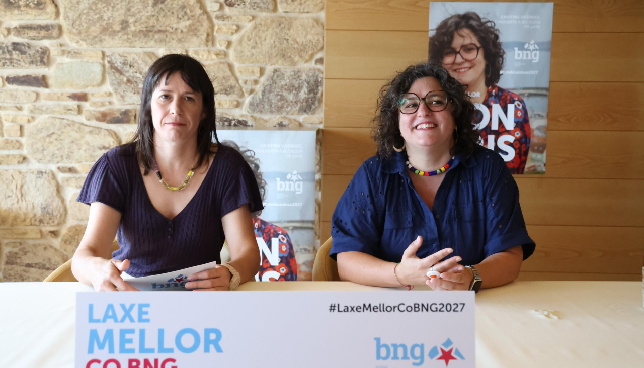 Ana Pontón y Cristina Vázquez en el acto celebrado en el hotel Playa de Laxe