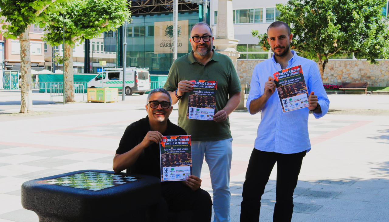 Pérez, Teixieira y Barreiro, presentando el torneo
