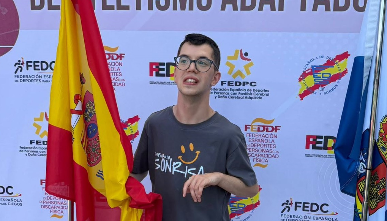 Pedro Vázquez Ramil campeón de España en los 100 metros de Frame Running