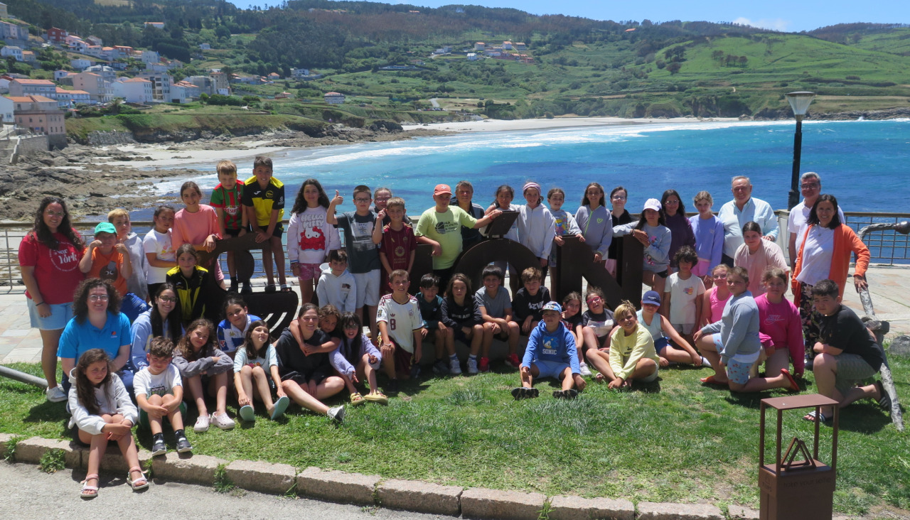 Participantes en el primer turno del campamento de verano de Caión