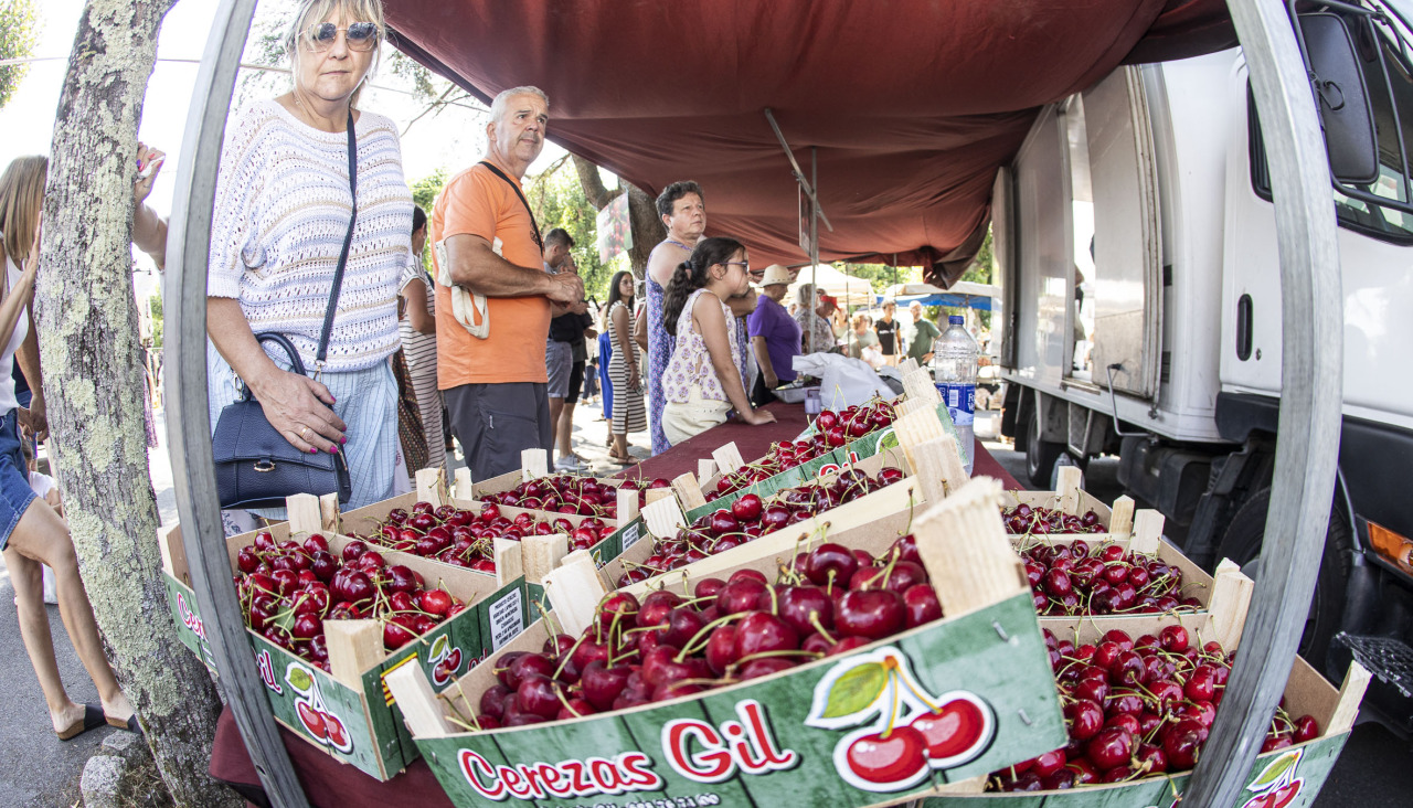 Cientos de personas se volvieron a dar cita este domingo en Paiosaco para disfrutar de la Feira das Cereixas