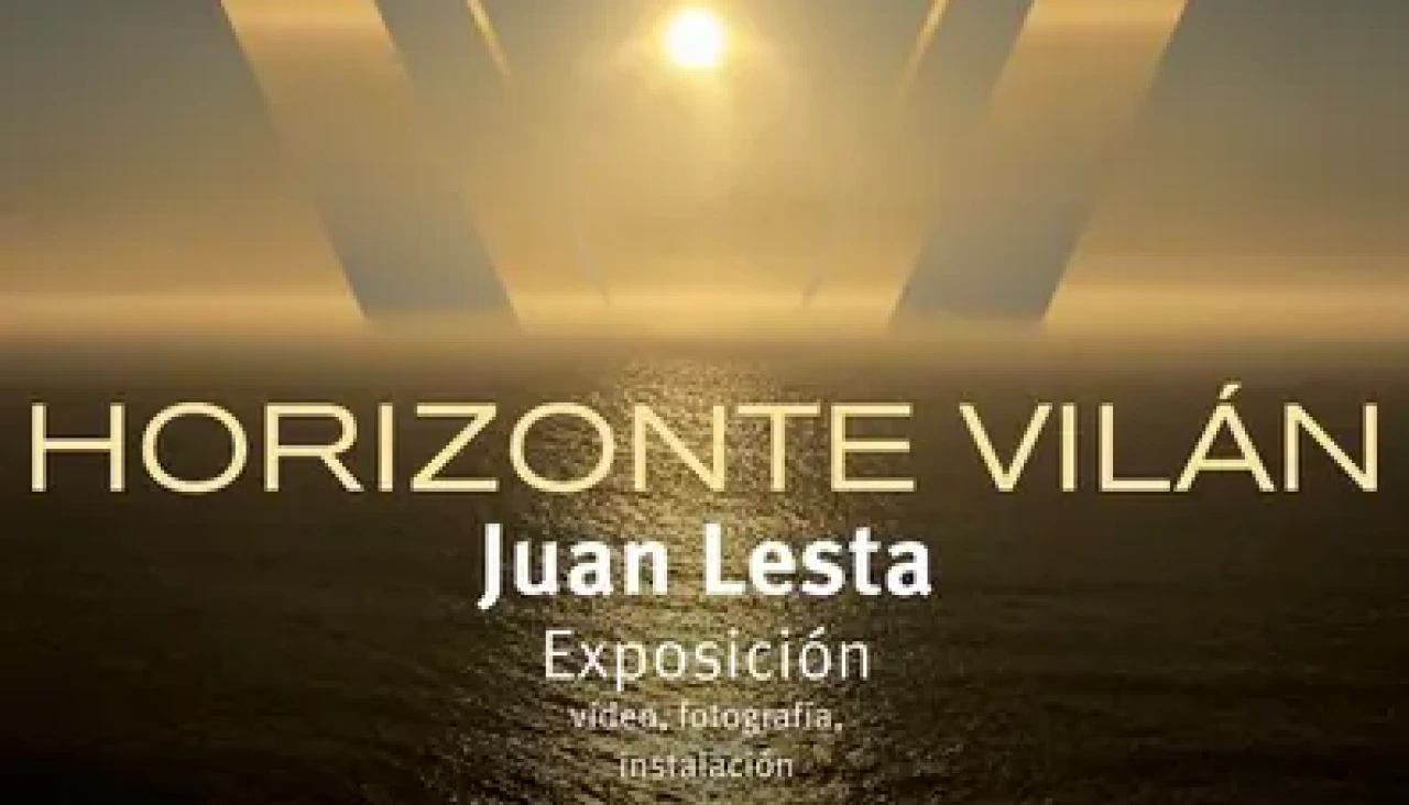 Cartel de la exposición en el Cabo Vilán