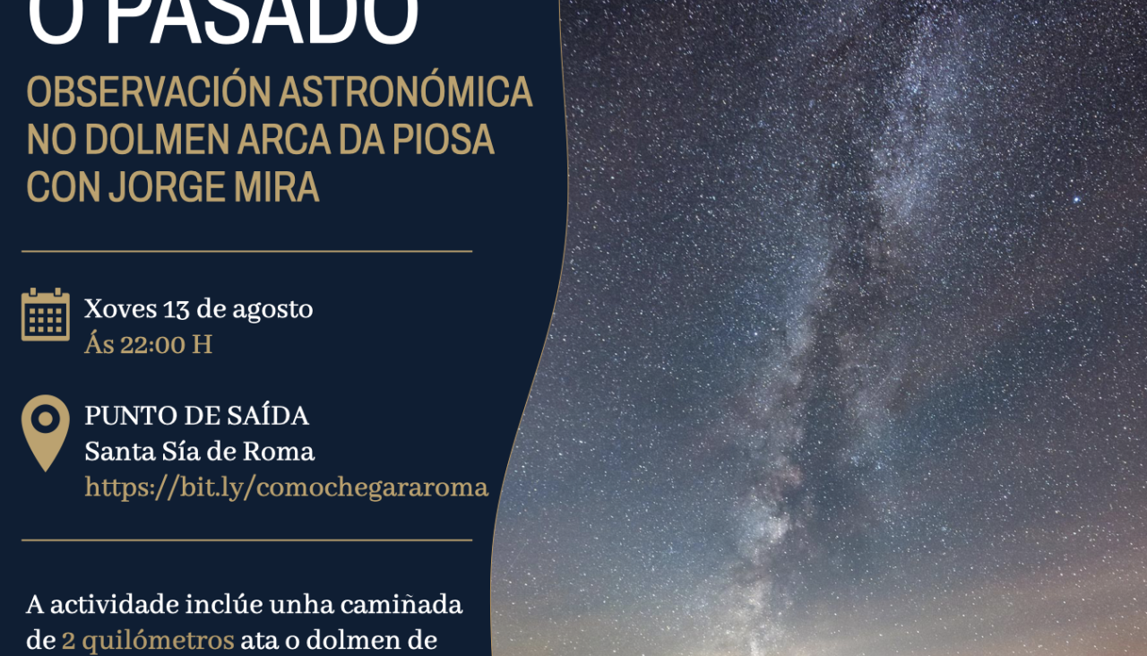 CARTEL ZAS - Últimos días para anotarse na observación astronómica que organiza o Concello de Zas na Arca da Piosa con Jorge Mira