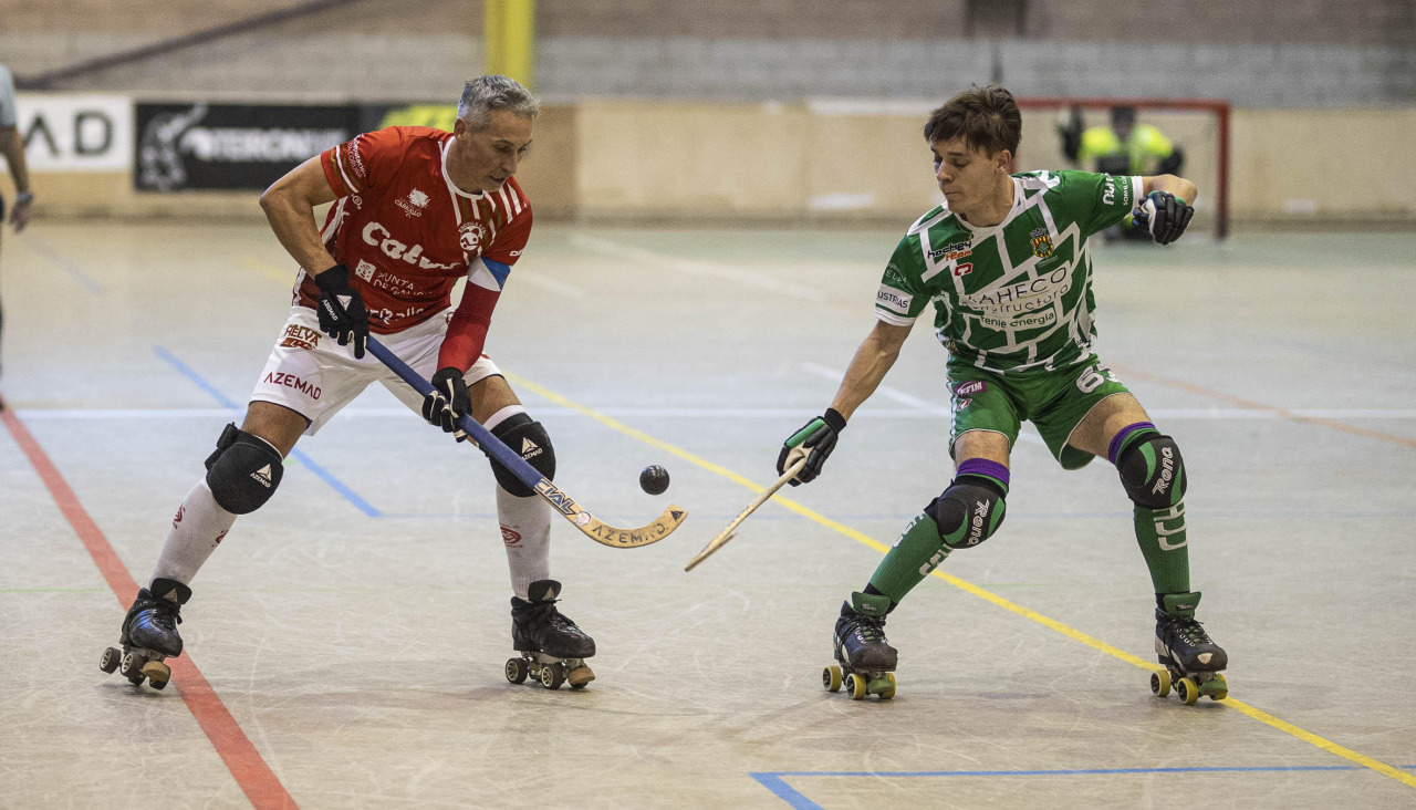 Fabián en un partido con el Escola Lubiáns
