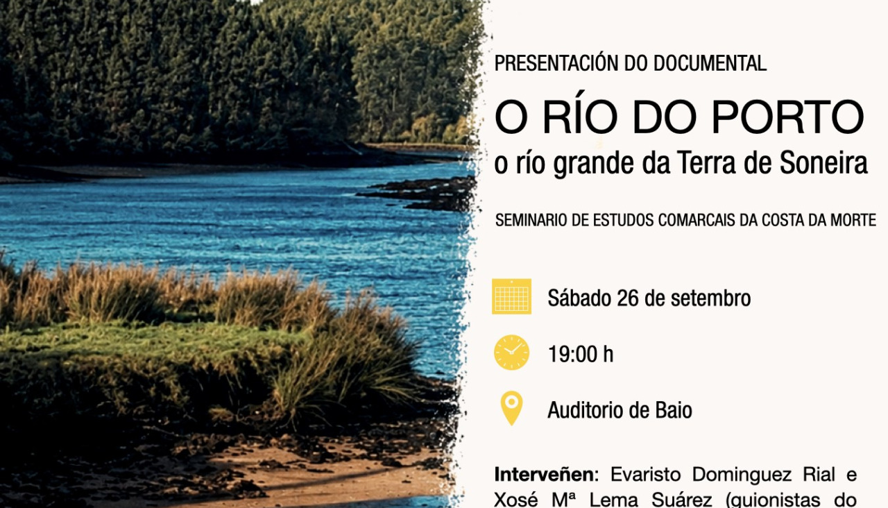 CARTEL ZAS - Afiando Fouciños abre este sábado en Baio cunha sesión dedicada ao río do Porto