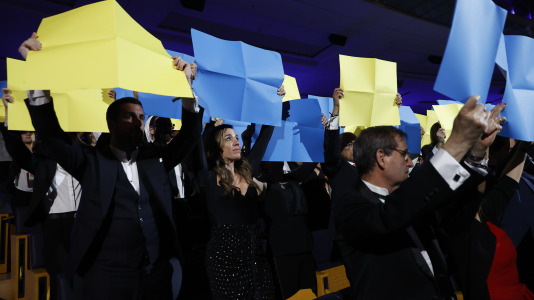 Los asistentes al evento han mostrado su apoyo a Ucrania