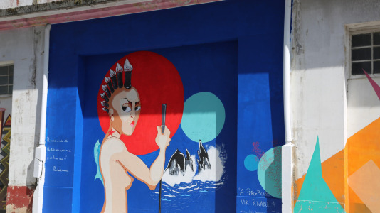 Mural viki rivadulla carballo
