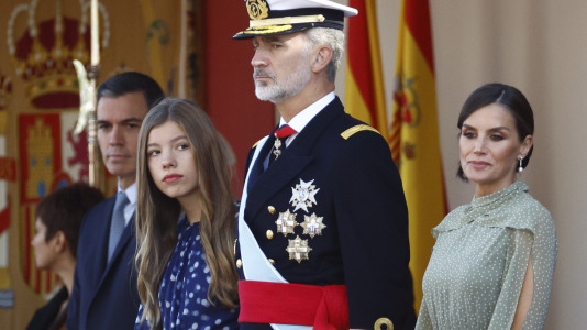 La infanta Sofía, el Rey Felipe VI y la reina Letizia