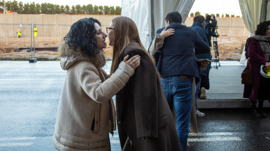 Acto de colocación de la primera piedra de la planta de carbón vegetal de Xeal en Dumbría