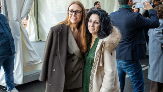 Acto de colocación de la primera piedra de la planta de carbón vegetal de Xeal en Dumbría