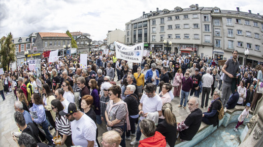 Manifestación contra la planta de biogás en A Laracha