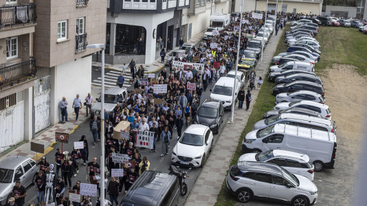 Manifestación contra la planta de biogás en A Laracha