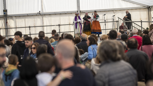 A Laracha celebrou o Día das Letras Galegas cunha exhibición de música e baile tradicional