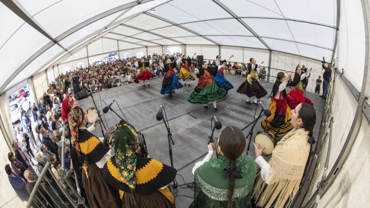 A Laracha celebrou o Día das Letras Galegas cunha exhibición de música e baile tradicional
