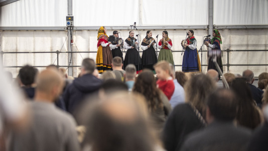 A Laracha celebrou o Día das Letras Galegas cunha exhibición de música e baile tradicional