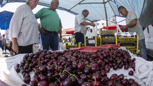 Cientos de personas se volvieron a dar cita este domingo en Paiosaco para disfrutar de la Feira das Cereixas