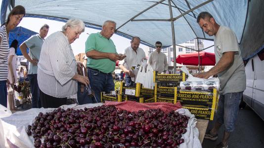 Cientos de personas se volvieron a dar cita este domingo en Paiosaco para disfrutar de la Feira das Cereixas